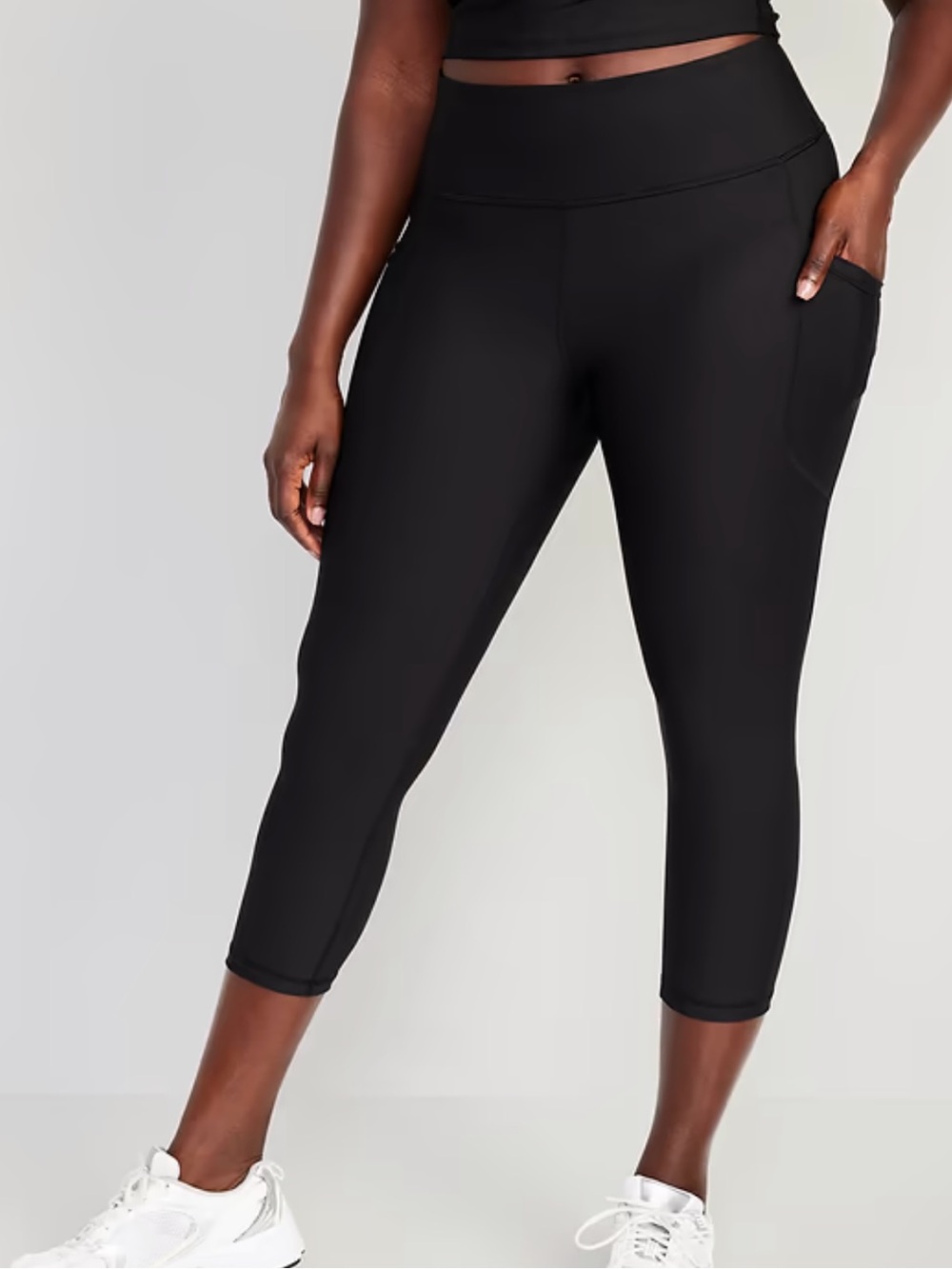 NWT Old Navy High-Waisted PowerSoft Crop Pocket Leggings | Set of 3 | Large